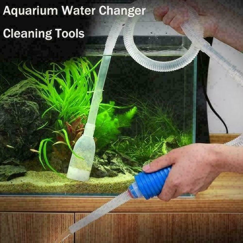 Siphon Gravel Cleaner Aquarium Fish Tank Manual Vacuum Water Changer T9X2 K F4Z7
