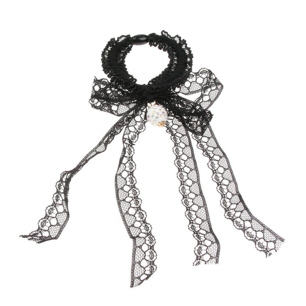 20PCS Women Girl Elastic Lace Hair Ties Band Rope Ponytail Bracelet Ring Lot