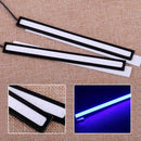 2pcs 17cm BLUE Bright COB LED Strip Daytime Running Light DRL Fog Driving Lamp