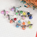 10Pcs Mixed Polymer Clay Dancing Angel Wings Charms Pendant DIY Jewelry Finding-
