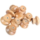 10pcs 35mm Cabinet Knob Kitchen Drawer Cupboard Door Handle Wooden Pull Scr F7J3