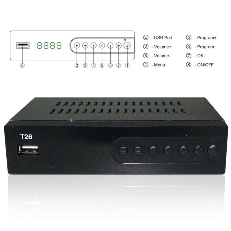 DVB-C Combo TV Tuner DVB T2 Digital TV Receiver H.264 Decoder Set Top BoxB Hn