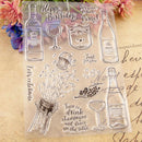 Festive Bottle Cup Silicone Stamp Seal DIY Scrapbooking Photo Album DecorativeME