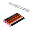 12pcs Peel Off Markers Wax Pencil and Quilting Patchwork Ruler for Sewing