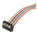2.54mm Pitch 16 Pin Female to Female IDC Connector Rainbow Color Ribbon Fla