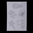 6 Pieces Multi Patterns Christmas DIY Printer Inkjet White Shrink Plastic Sheets