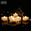 LED Candle Lights 6 Keys Electronic Remote Control Tea Flamel Rechargeable I9R1