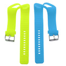 2Pack Sport Silicone Watch Band Wrist Strap Belt For Polar A360 Lime + Blue