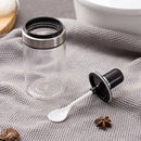 3Pcs Glass Airtight Jar Spice Containers Bottle Condiment Salt Pepper Seaso