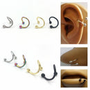 Pretty 4*Stainless Steel Twist Nose Lip Eyebrow Cartilage Ring Earring 2018 A Gw