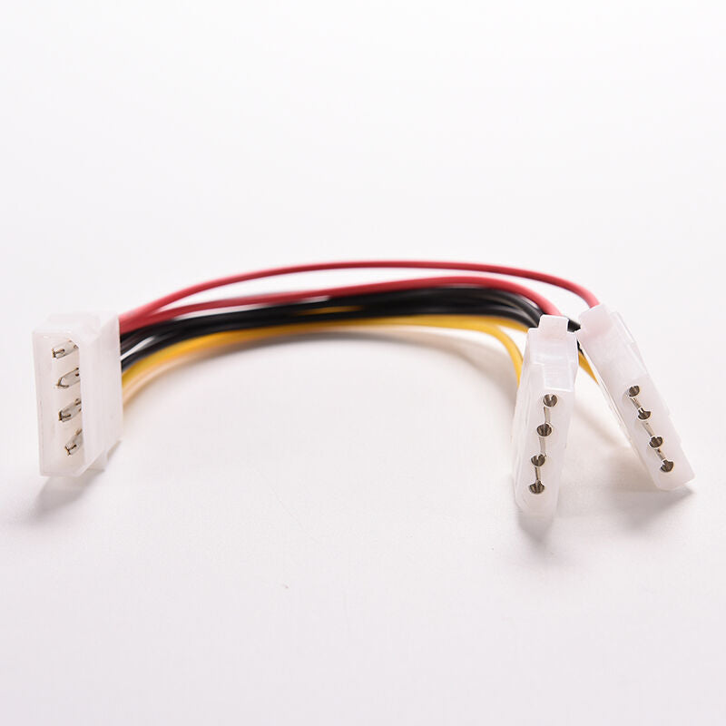 1 x 4Pin IDE 1-to-2 Y Splitter Extension Power Supply Cable Universal MO
