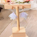 Flowers Beaded Wedding Party Bridal Crown Bride Headband With Earring Gift Girl