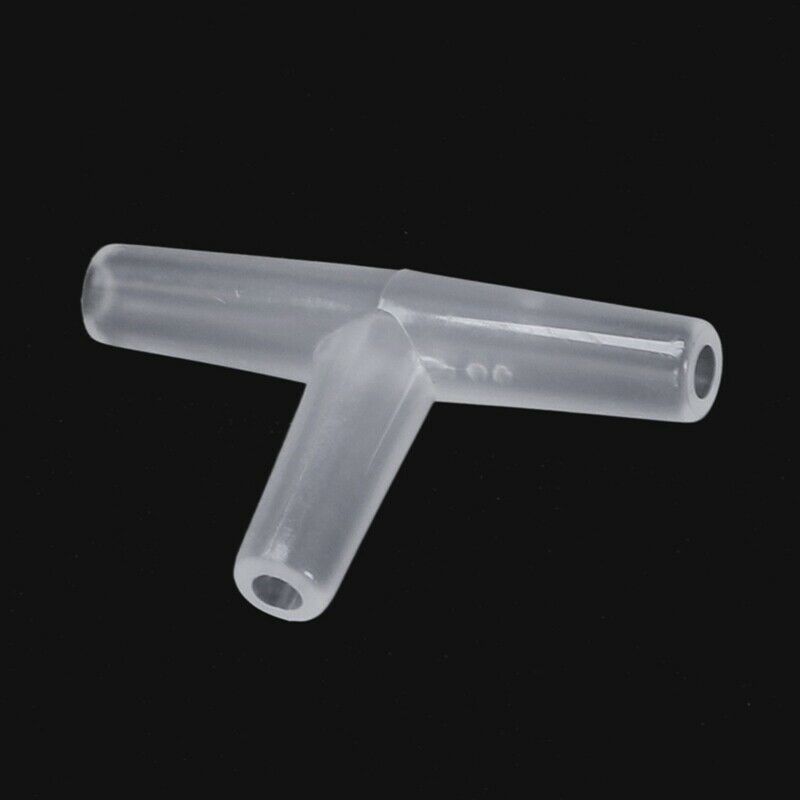 Plastic Tee Shape Aquarium 3-Way Air Valve Connectors 10 Pcs White