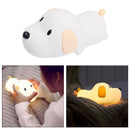 Silicone Dog Touch Sensor Night Light Nursery Bedside Lamp USB Rechargeable