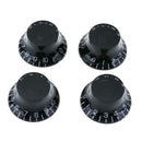 4pcs Transparent Acrylic Electric Guitar Bass Volume Knob Potentiometer Cap