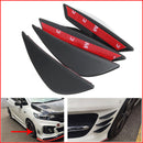 4Pcs Universal Car Front Bumper Fins Lip Spoiler Canards Splitters Chin Diffuser