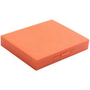 Plastic Rectangle Hold 100 Slide Microscope Box,orange Q6K1