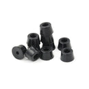 10Pcs 17 x 10mm Round Cabinet Black Rubber Instrument Case Feet Foot Circular Ew