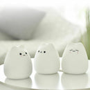 Mini Cute Cartoon Cat Shaped Pat Light Lamp Soft Silicone Nightlight For Ki