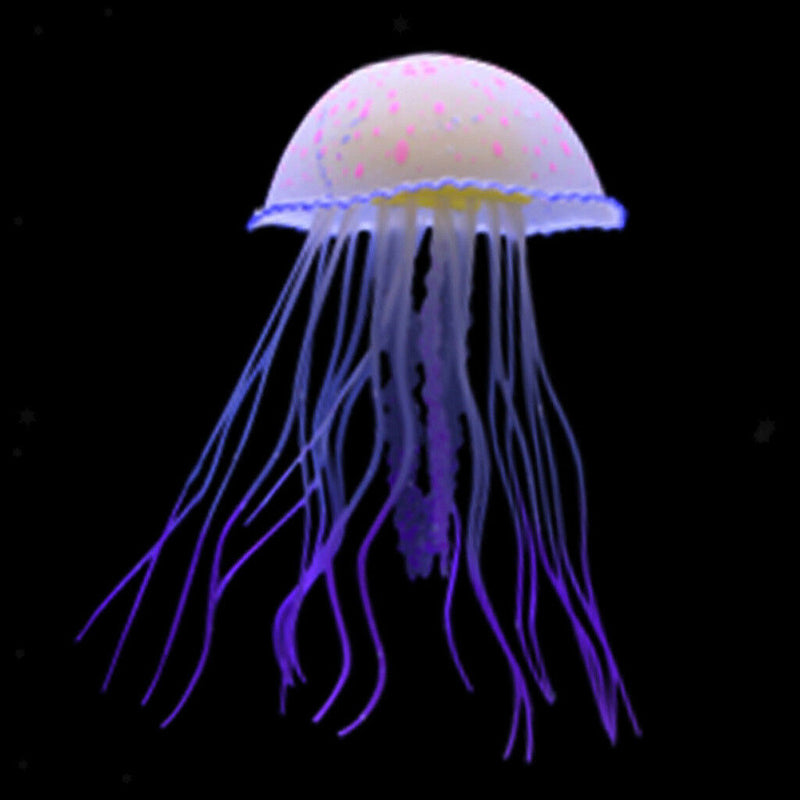 2x Aquarium Decoration Fish Tank Ornament Artificial Fish Jellyfish Marine
