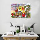 5D DIY Full Drill Diamond Painting Happy Bird House Cross Stitch Embroidery