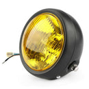 Motorcycle Black Metal Retro Front Headlight For GN125 Cafe Racer Bobber Custom_