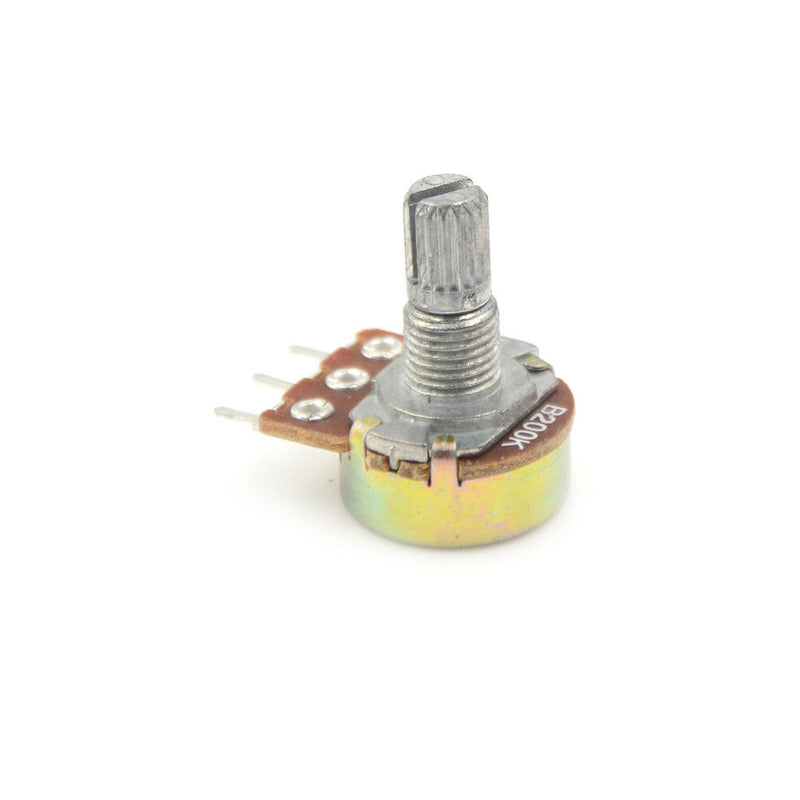 5pcs B200K B204 ohm Single Linear Taper Rotary Potentiometers FT