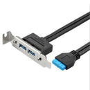 2Ports USB 3.0 Back Panel To Motherboard 20pin Header Connector With PCI S tyJâ„–[