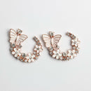 10 Enameled Butterfly&Flower Love Flatback Buttons DIY Wedding Embellishment