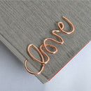 Love Paper Clips Metal Card File Note Clips for Office School Wedding Decor P8R4