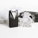 50 pairs dragee Box black groom + white bride for Wedding