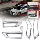 Front + Rear Fog Light Lamp Cover Chrome Bumper Reflector Accessories for 2