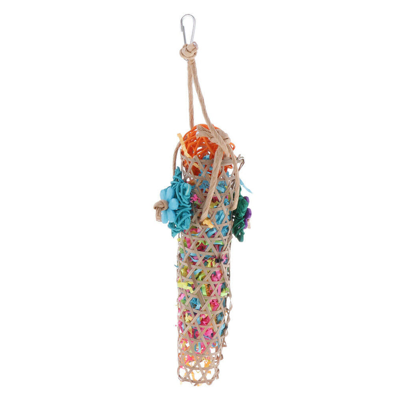 Set Of 2 Parrots Chewing Forgaing Toys Rattan Toys