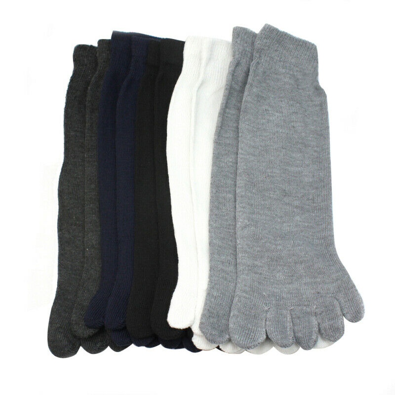 5 Pairs Men Unisex Five Fingers Toe Socks Absorbent Cotton Blend comfortable US