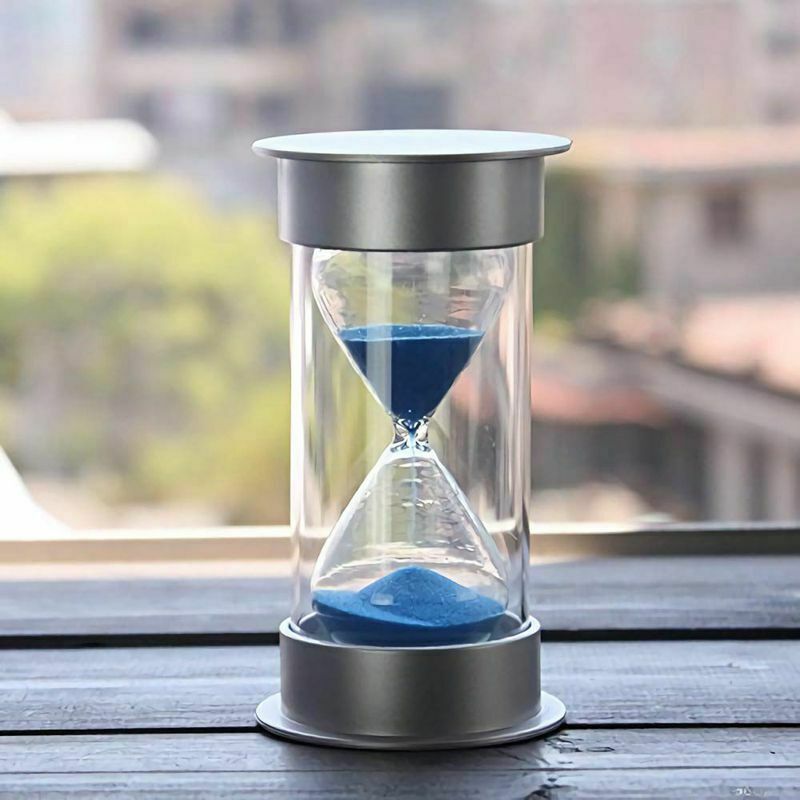 45 Minutes Hourglass,Modern Sand Timer with Blue Sand for Mantel Office Des W7L8