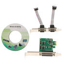 2 Port RS-232 Serial Port COM to PCI-E PCI Express and 1xParallel Port Card