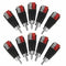 10PCS Speaker Wire Cable to Audio Male RCA Connector Adapter Jack Plug TEUS