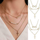 Fashion Women Multi-Layer Choker Collar Pendant Chain Necklace Jewelry Deli S8P0