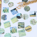 45 pcs meet van gogh reproduce classic decorative stickers adhesive stickers D3C