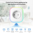 EU Smart WIFI Socket Plug LED APP Timing Voice Remote Control Alexa Google Home
