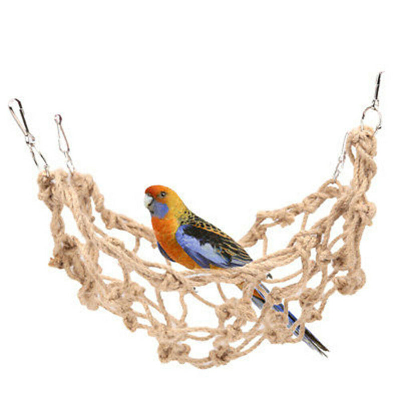 Pets Bird Swing Parrot Parakeet Budgie Cockatiel Cage Hammock Hanging Funny TO