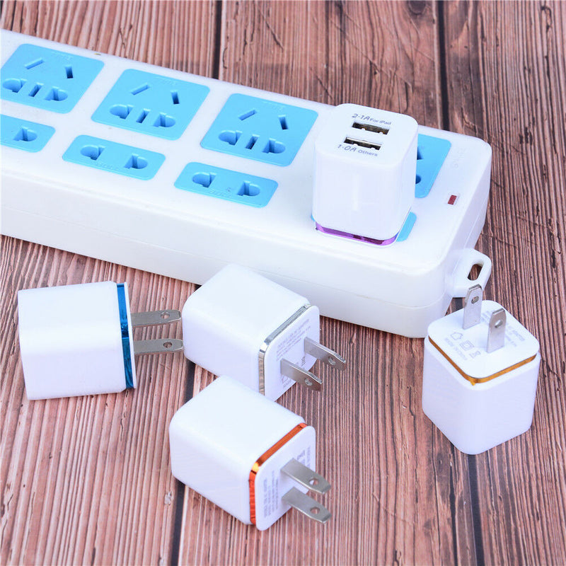 US Plug dual USB 2.1A/1A home wall power charger adapter for phone  MO