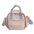 Animal Pattern Waterproof Backpacks Women Shoulder Crossbody Bags (Pink)