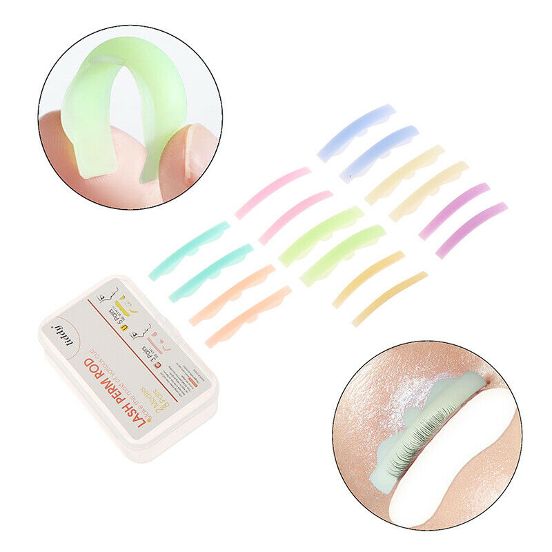 8 Pairs Silicone Eyelash Perming Pad Lashes Curler Rods Lashes Lift Shield SEAU