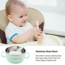 Children Cartoon Stainless Steel Bowl Spoon Baby Food Feeding Tableware Set A