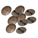 20x mixed color Brooch Blank Lapel Pin Badge Base Pin-Back Bezel Base 4x3cm