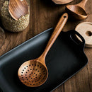 Teak Wood Spoon Long Handle Spoon Ladle Big Rice Paddle Wooden Cooking Spoo F7L5