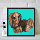 5D DIY Full Round Drill Diamond Painting Lying Dog Cross Stitch Embroidery