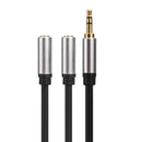 3.5mm Male to 2 Female Headphone Splitter Audio Cable Adapter for Phone