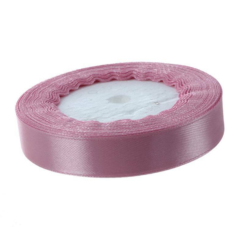 1 roll Silk Satin Ribbon 15mm 22 Meters for Wedding Partyï¼ˆpinkï¼‰